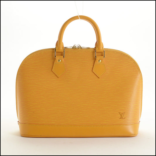 RDC15381 LOUIS VUITTON '96 Yellow Epi Leather Alma Bag