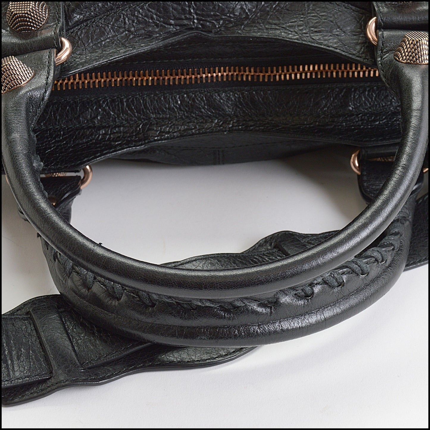 RDC14351 Authentic BALENCIAGA '11 Black Lambskin Giant HW Part Time Tote Bag