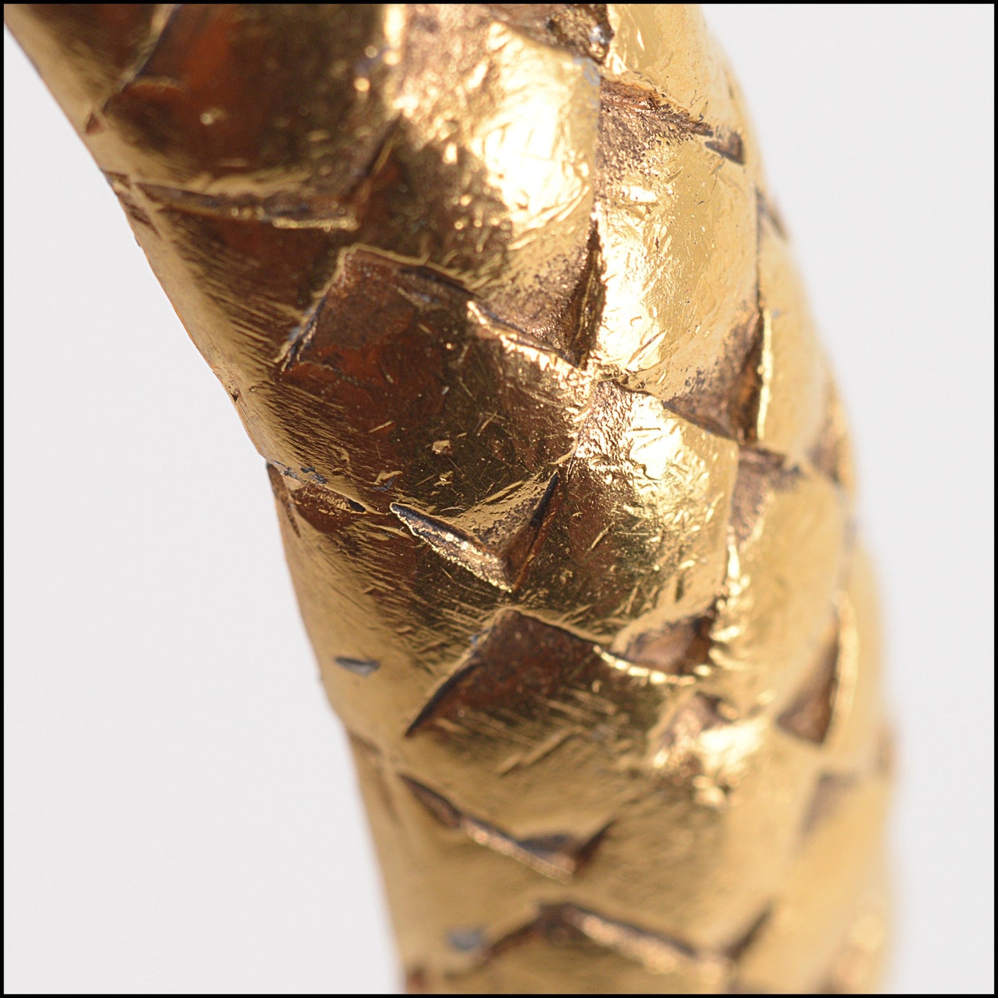 RDC14271 Authentic CHANEL Vintage Golden Woven CC Bangle Bracelet