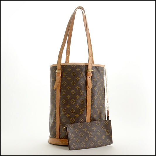 RDC15534 LOUIS VUITTON 2001 Brown LV Monogram Canvas Bucket GM