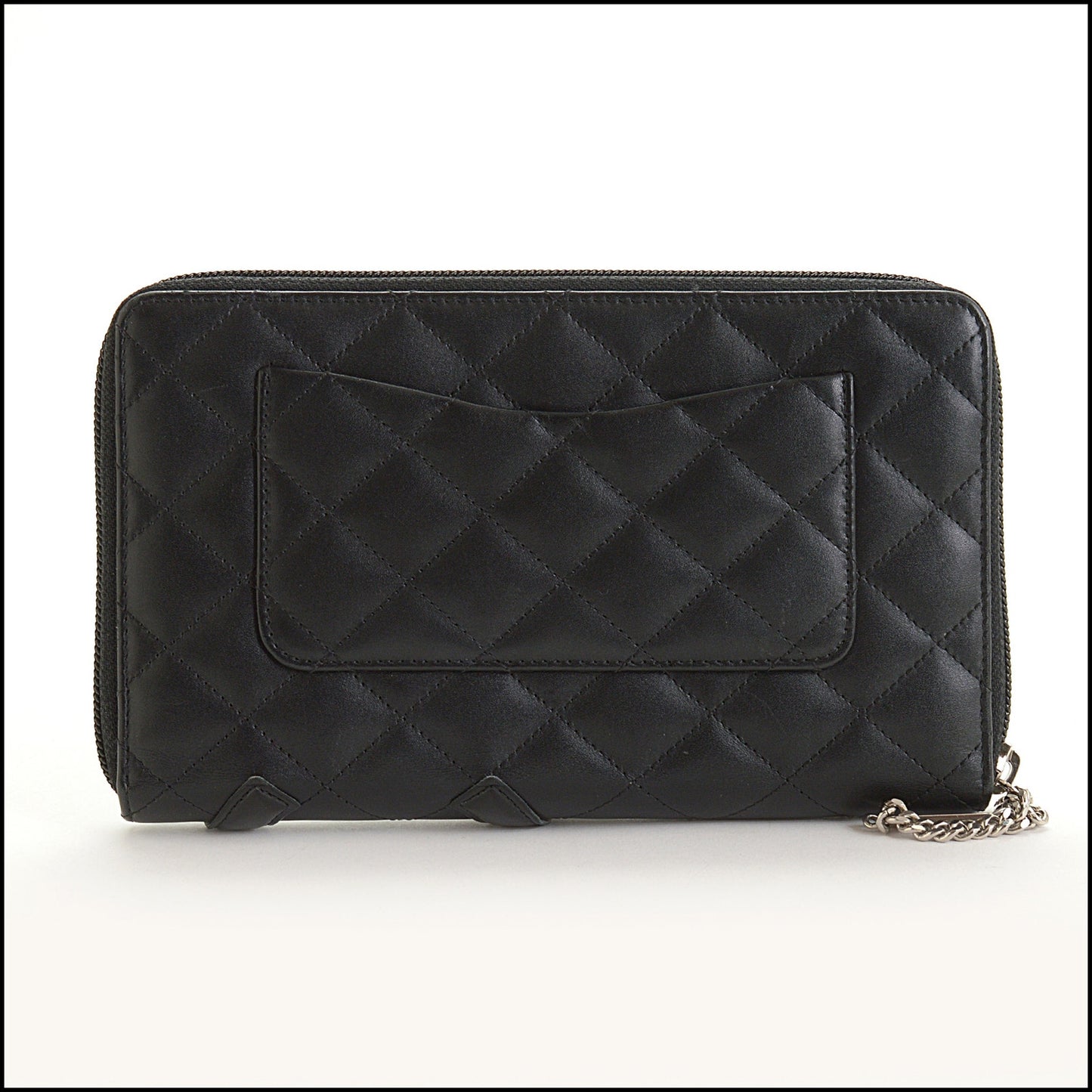 RDC15009 CHANEL '13 Black Cambon Large Zip Around Wallet