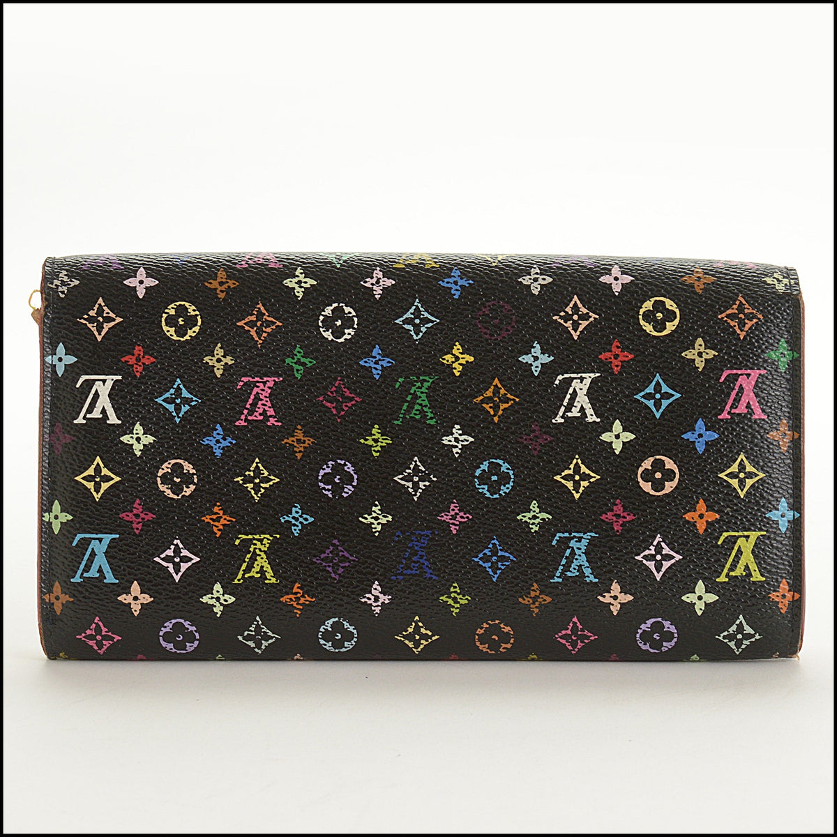 RDC15664 LOUIS VUITTON Black Multicolore Sarah Wallet