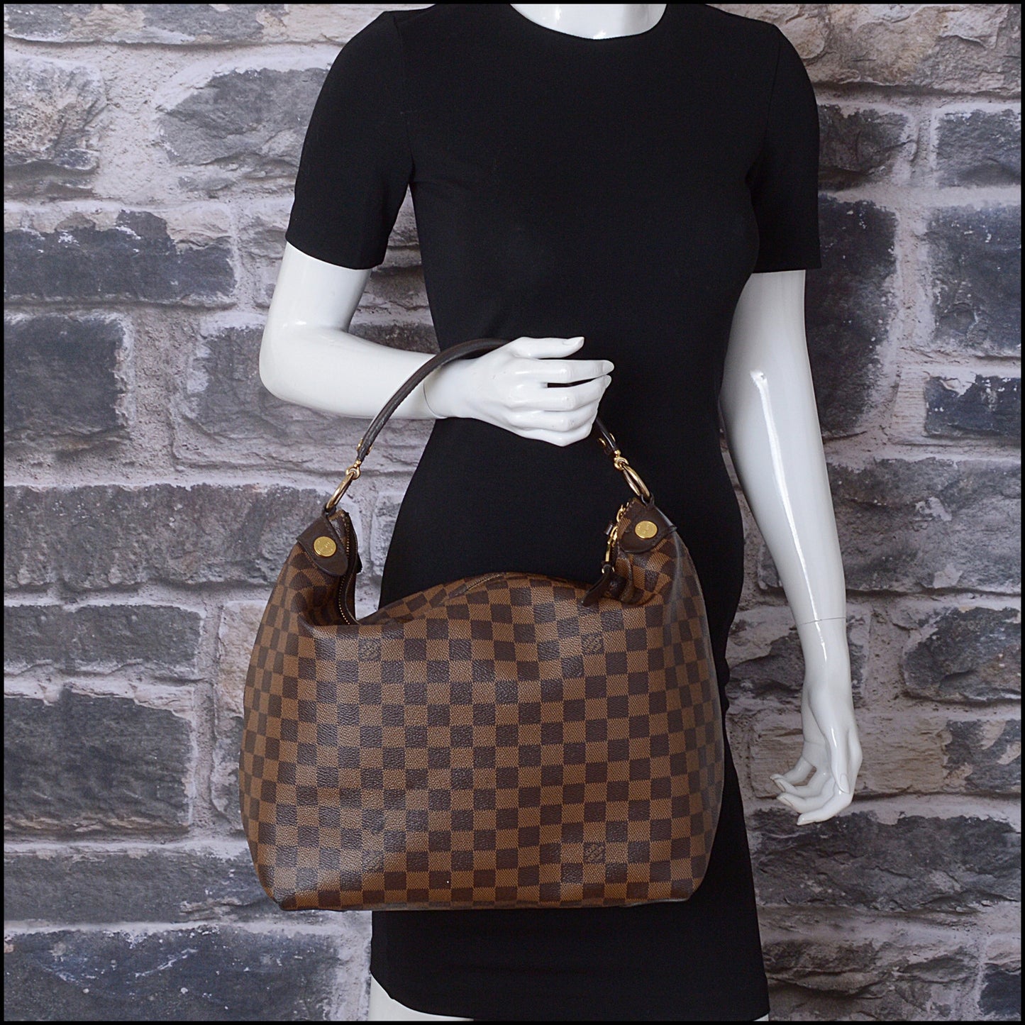 RDC14849 LOUIS VUITTON Damier Ebene Hobo Bag