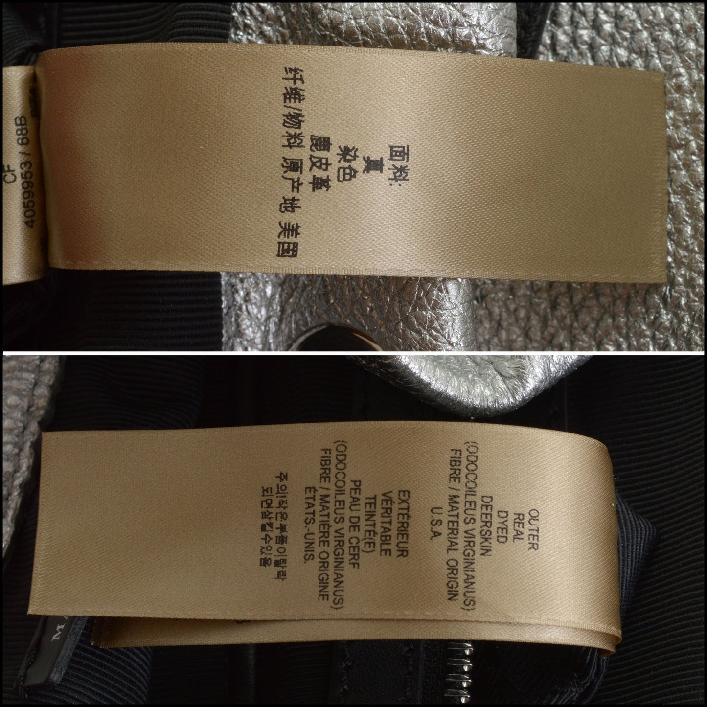 RDC14479 Burberry Silver Deerskin Rucksack Backpack
