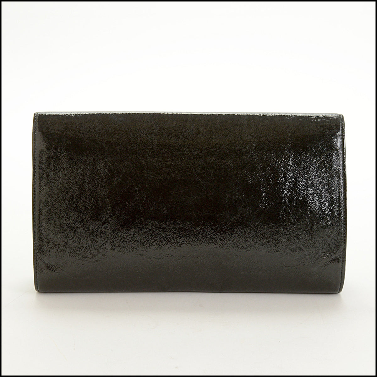 RDC15703 YVES SAINT LAURENT Vintage YSL BLack Crinkle Patent Leather Belle de Jour