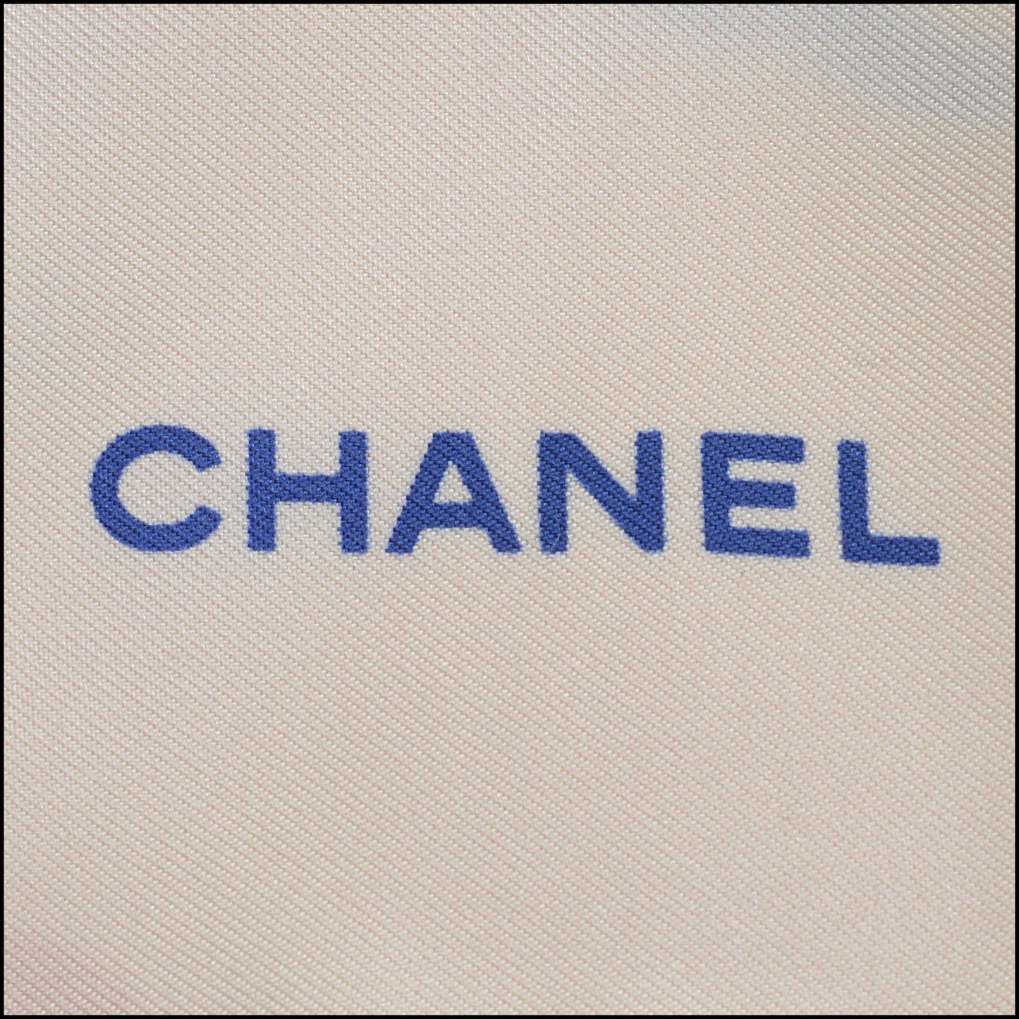 RDC14299 Authentic CHANEL White & Multicolored "cc"s 90cm Square Silk Scarf