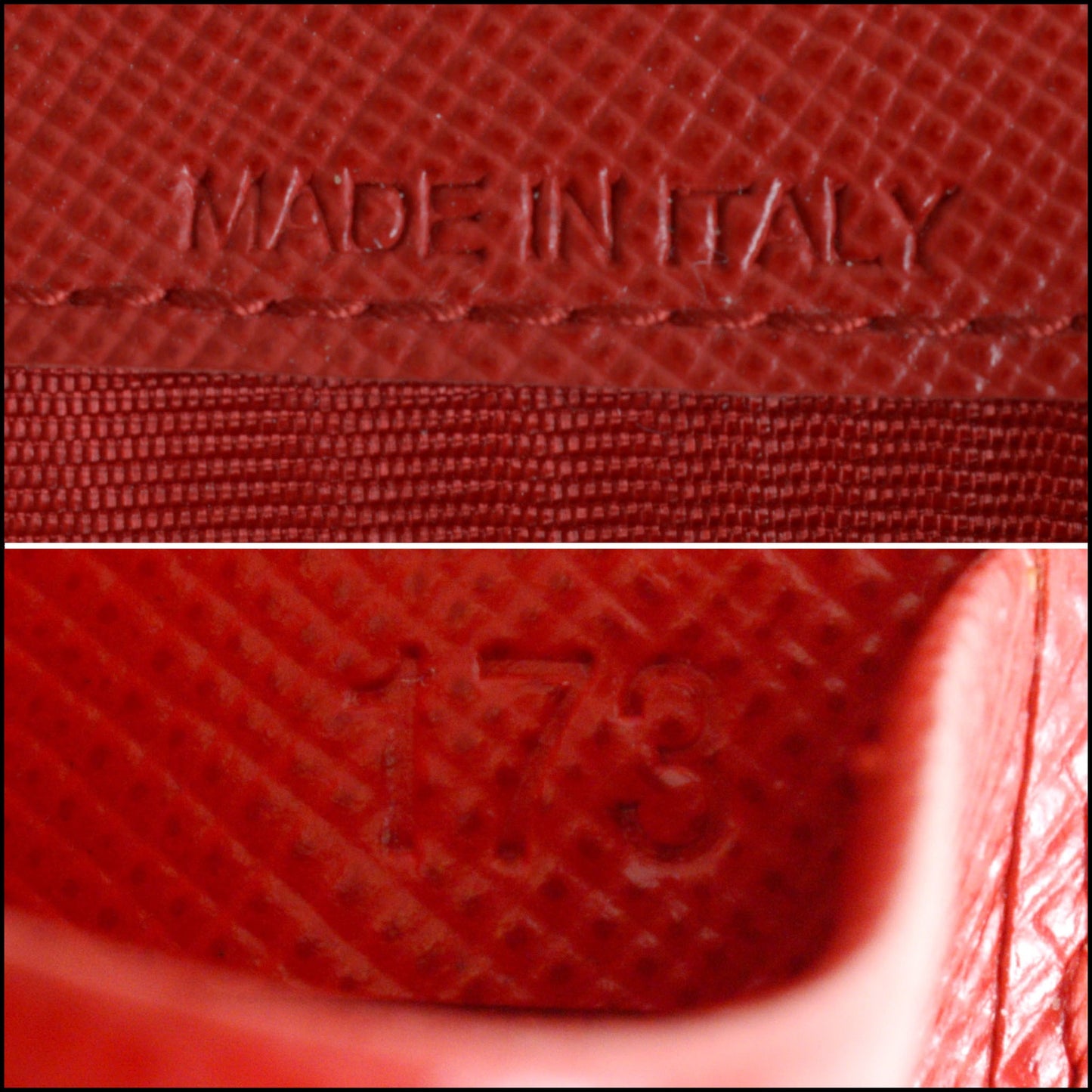 RDC14758 PRADA Red Saffiano Leather Porta Carte Credito Wallet