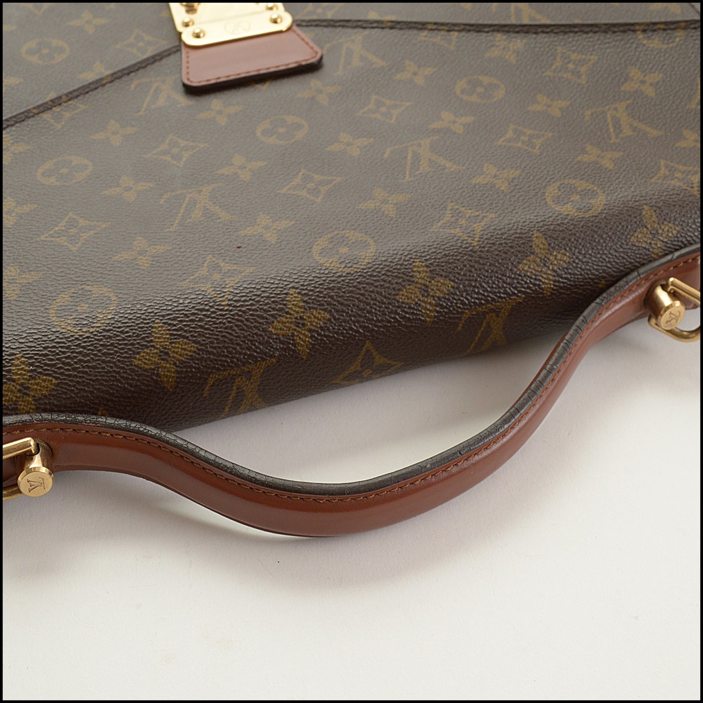 RDC15549 LOUIS VUITTON '94 Brown LV Monogram Canvas Document Portfolio Bag