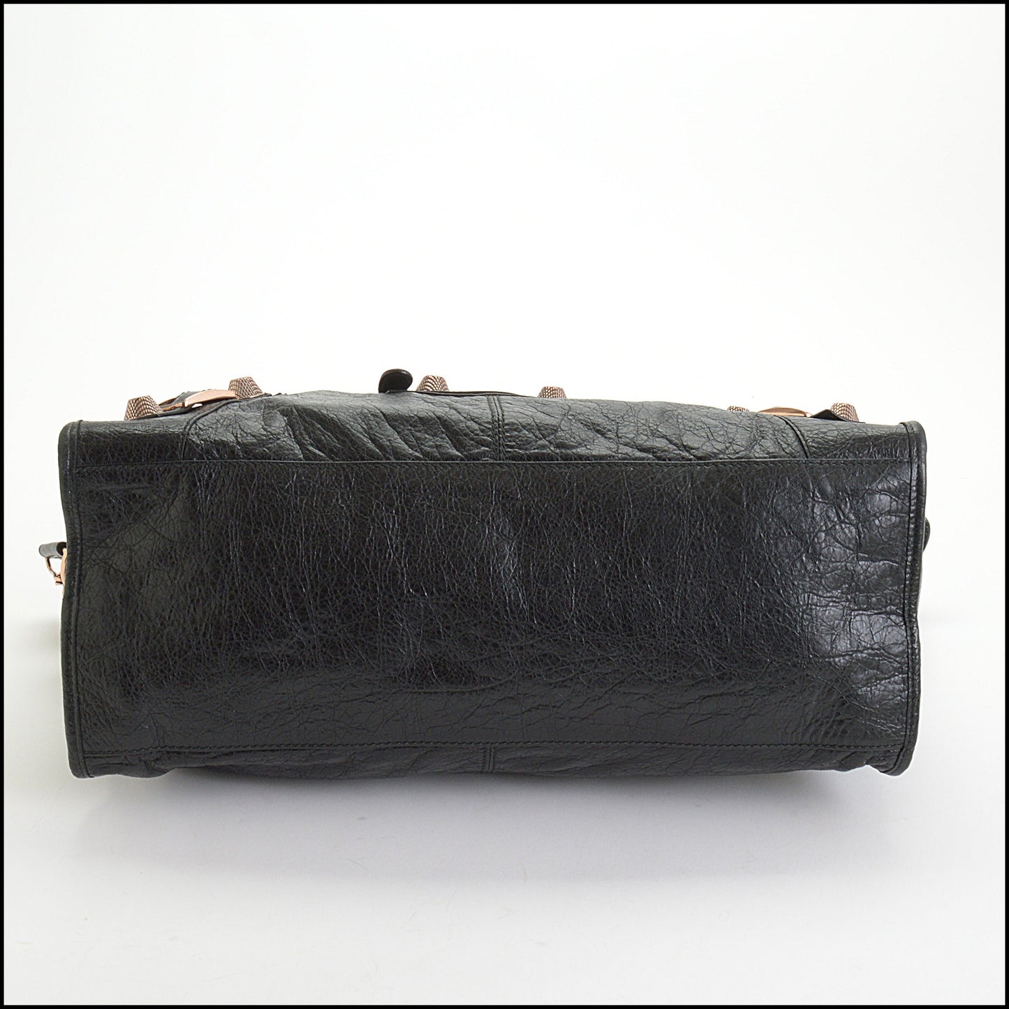 RDC14351 Authentic BALENCIAGA '11 Black Lambskin Giant HW Part Time Tote Bag