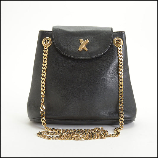 RDC14859 PALOMA PICASSO Black Leather Double Chain Bag