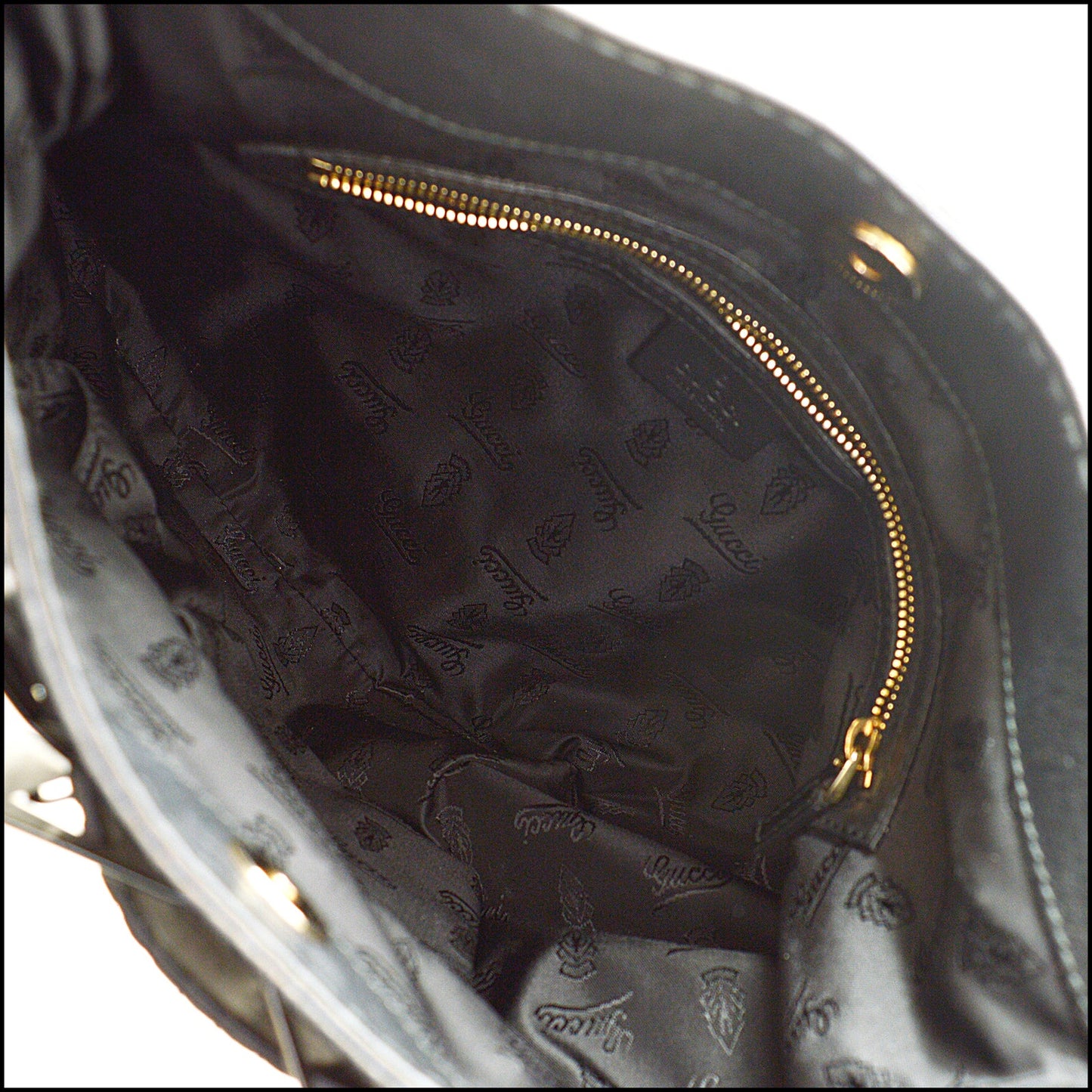 RDC15061 GUCCI Black Dialux Bow Detail Queen Hobo Bag