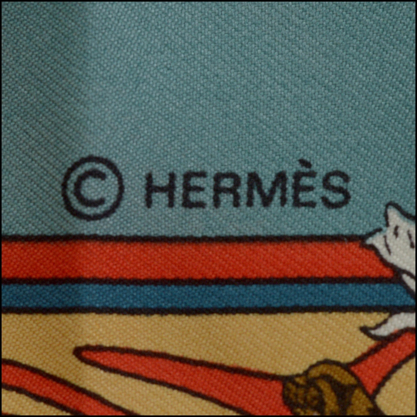 RDC15454 HERMES Blue/Gold Kachinas Silk Scarf 90cm Kermit Oliver