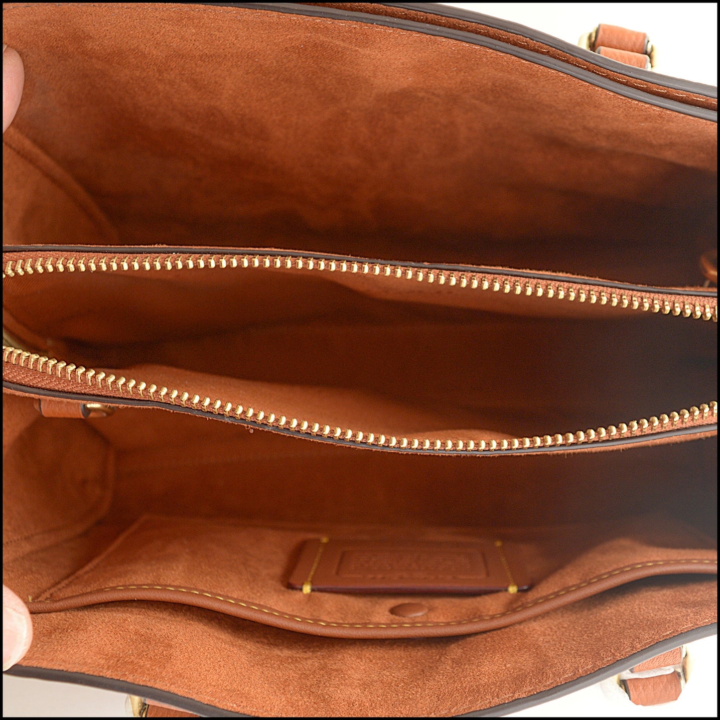 RDC15474 COACH Burnished Amber Pebbled Leather Brooke 28 Carryall