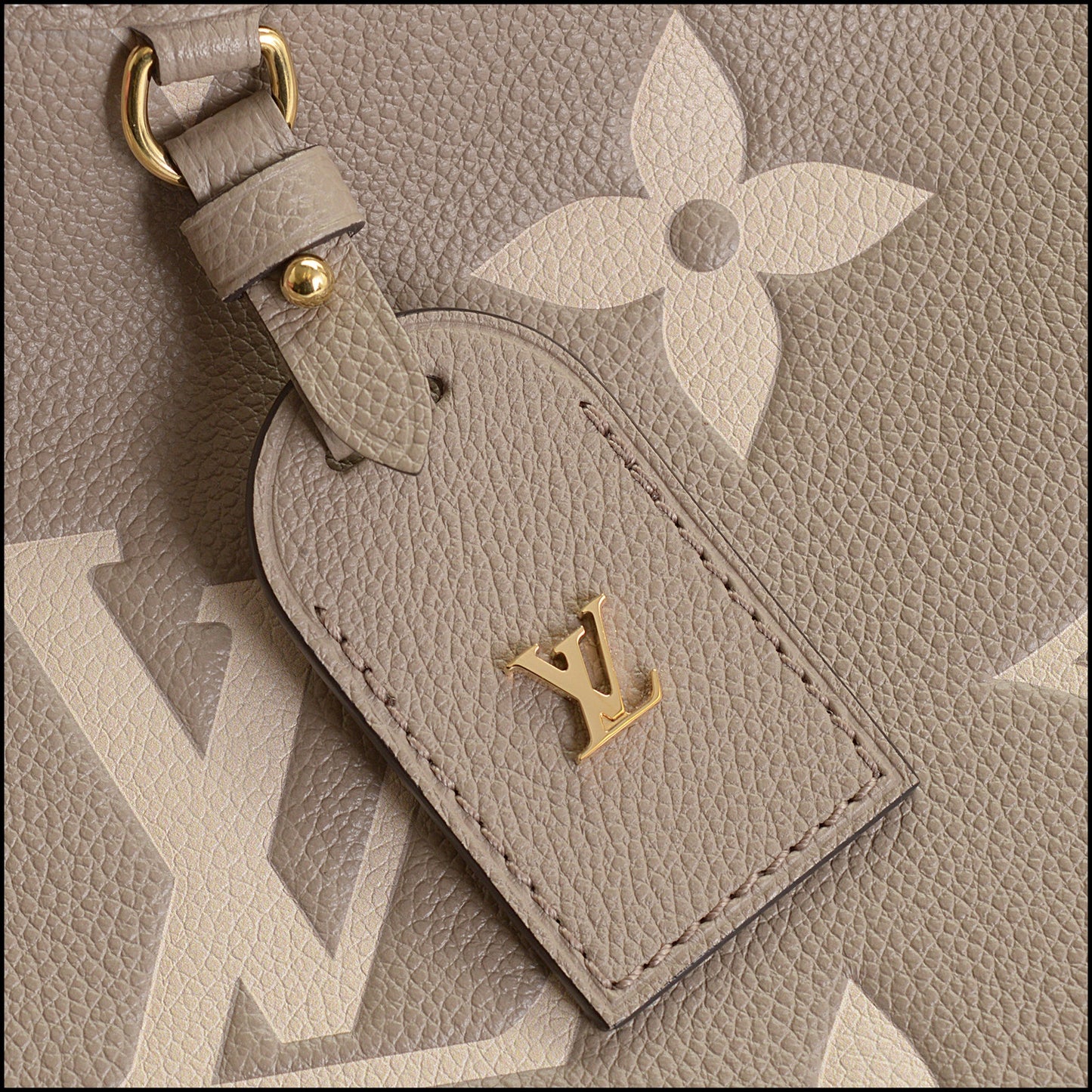 RDC14907 LOUIS VUITTON Bicolor Grey/Beige Monogram Empreinte Carryall PM