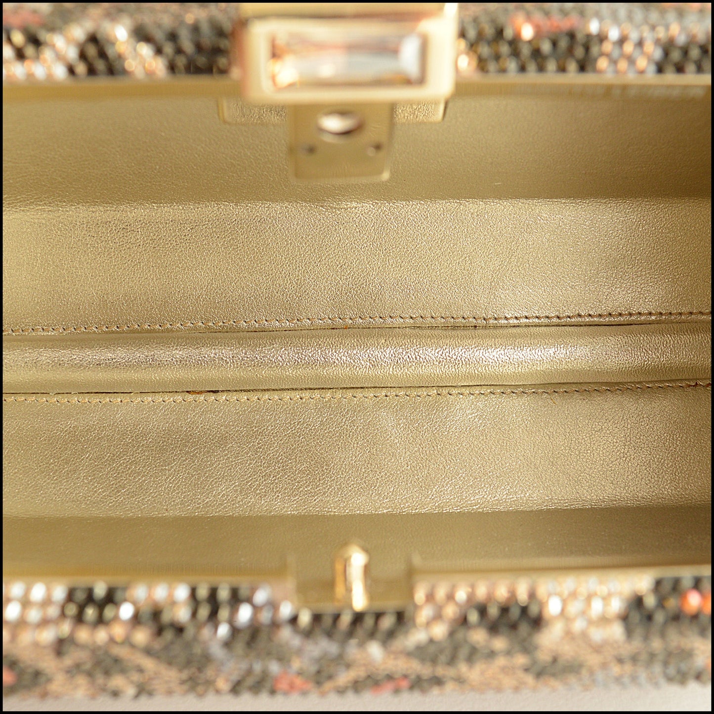 RDC15267 JUDITH LEIBER Leopard Crystal Box Minaudiere Bag