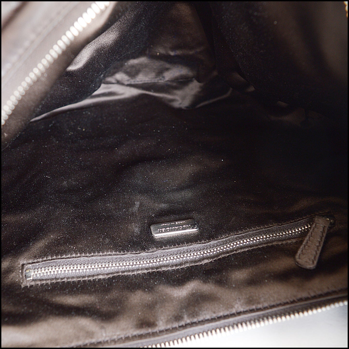 RDC14881 JIL SANDER Dark Brown Leather Multi Pocket Bag