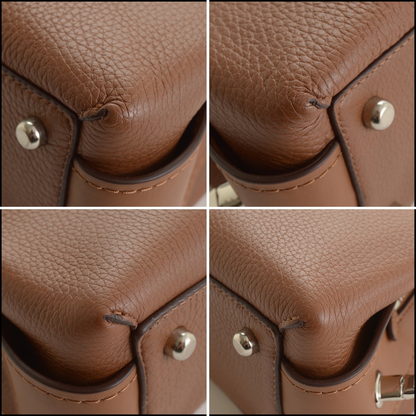 RDC15490 COACH Saddle Brown Pebbled Leather Brooklyn 28 Carryall