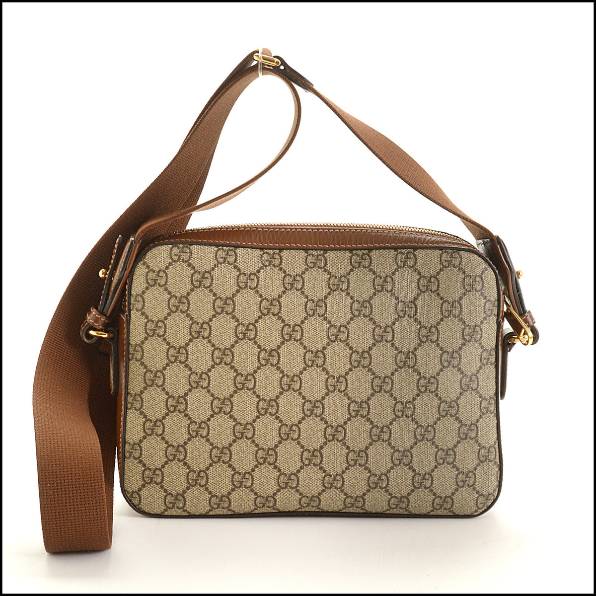 RDC15631 GUCCI Brown GG Supreme Monogram Messenger Bag