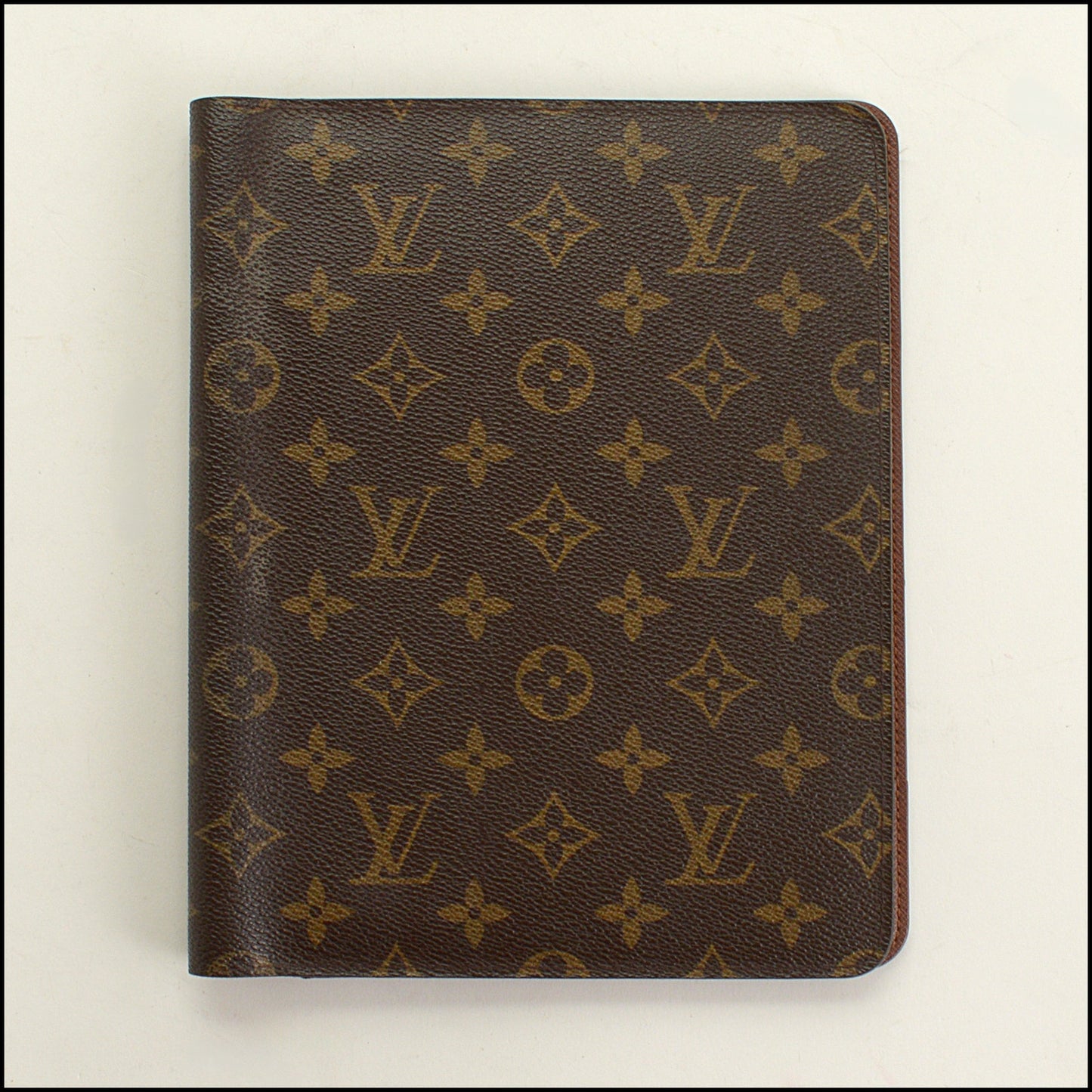 RDC15355 LOUIS VUITTON '06 Brown LV Monogram Desk Agenda Cover MM
