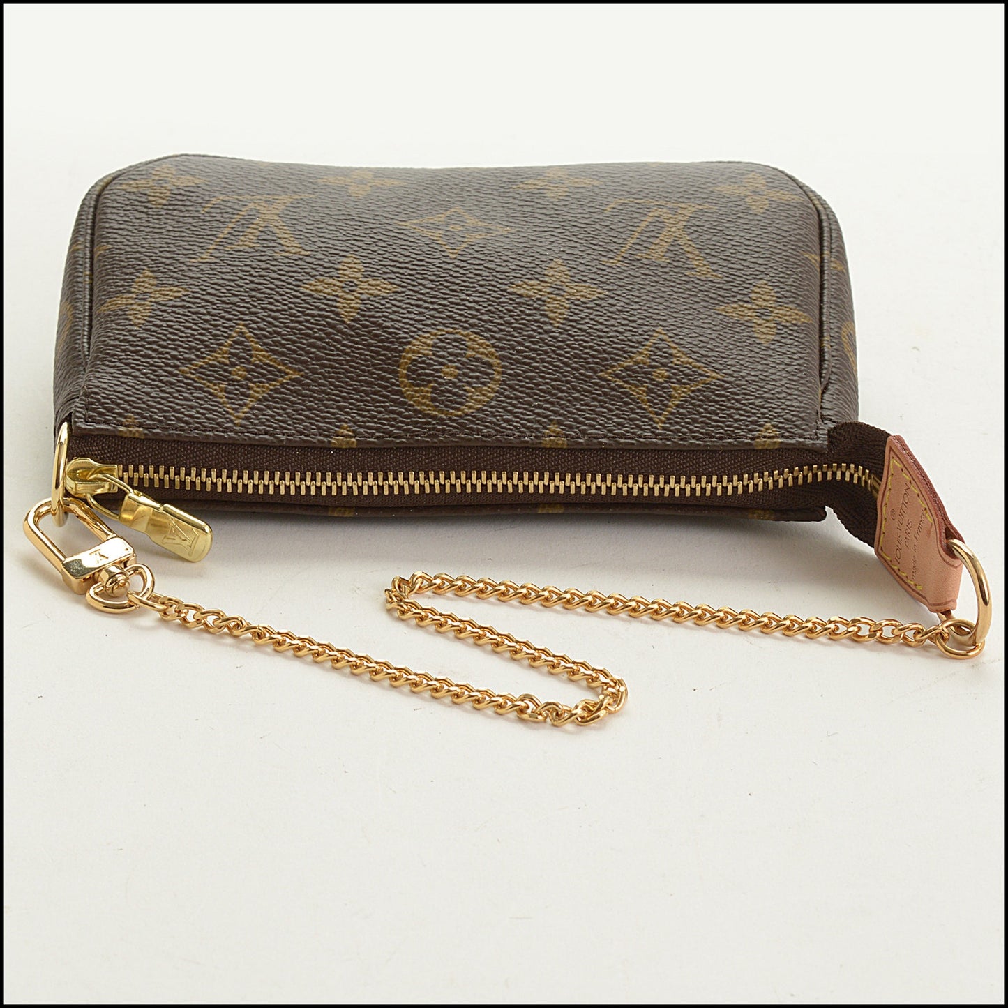RDC15371 LOUIS VUITTON '07 Brown Monogram Canvas Mini Pochette Accesoires