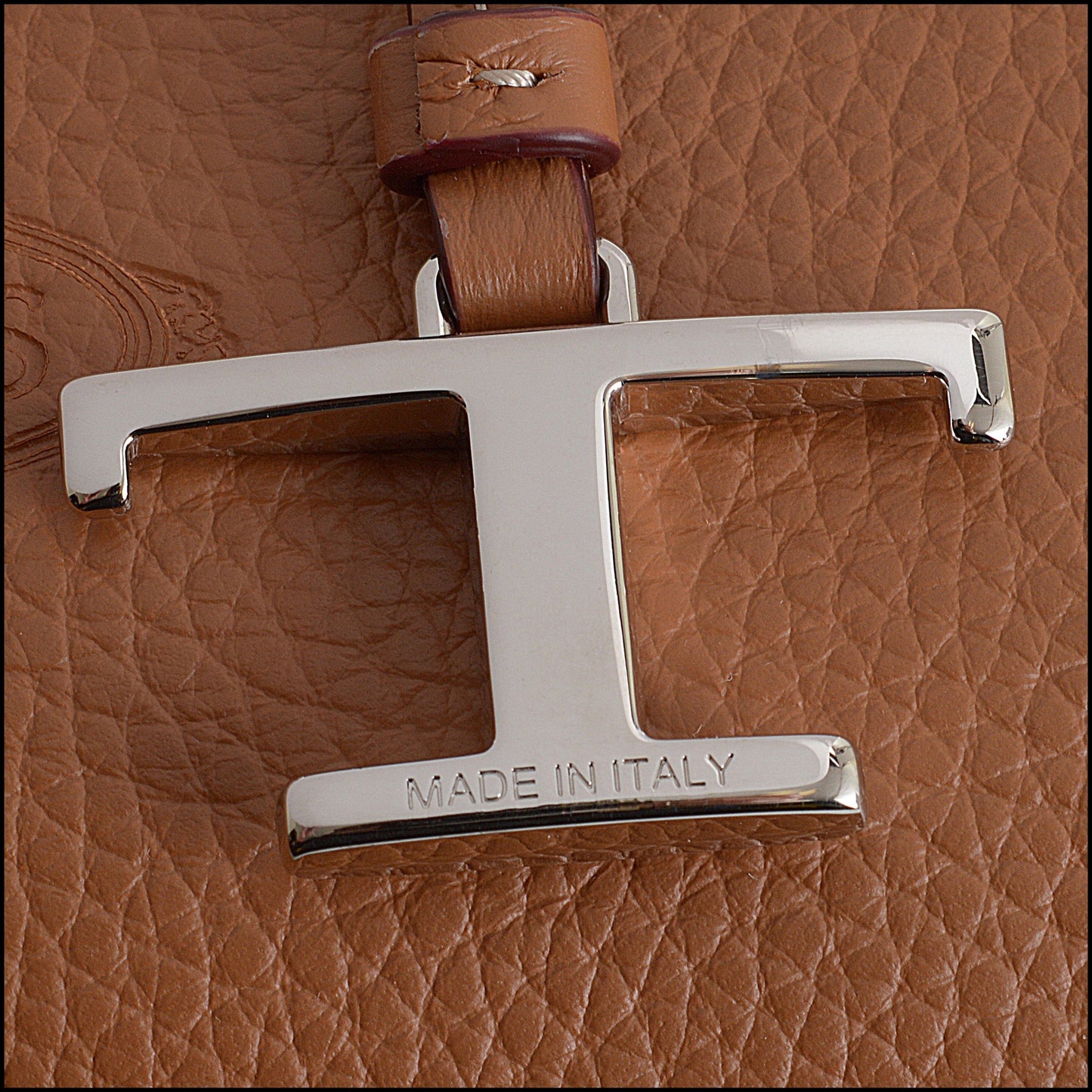 RDC14933 TOD'S Brow/Burgundy Leather Mancini Media Tote Bag