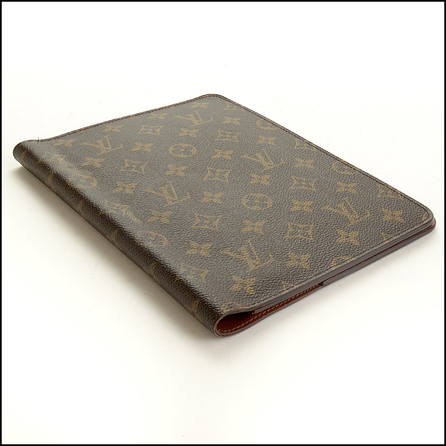 RDC15355 LOUIS VUITTON '06 Brown LV Monogram Desk Agenda Cover MM