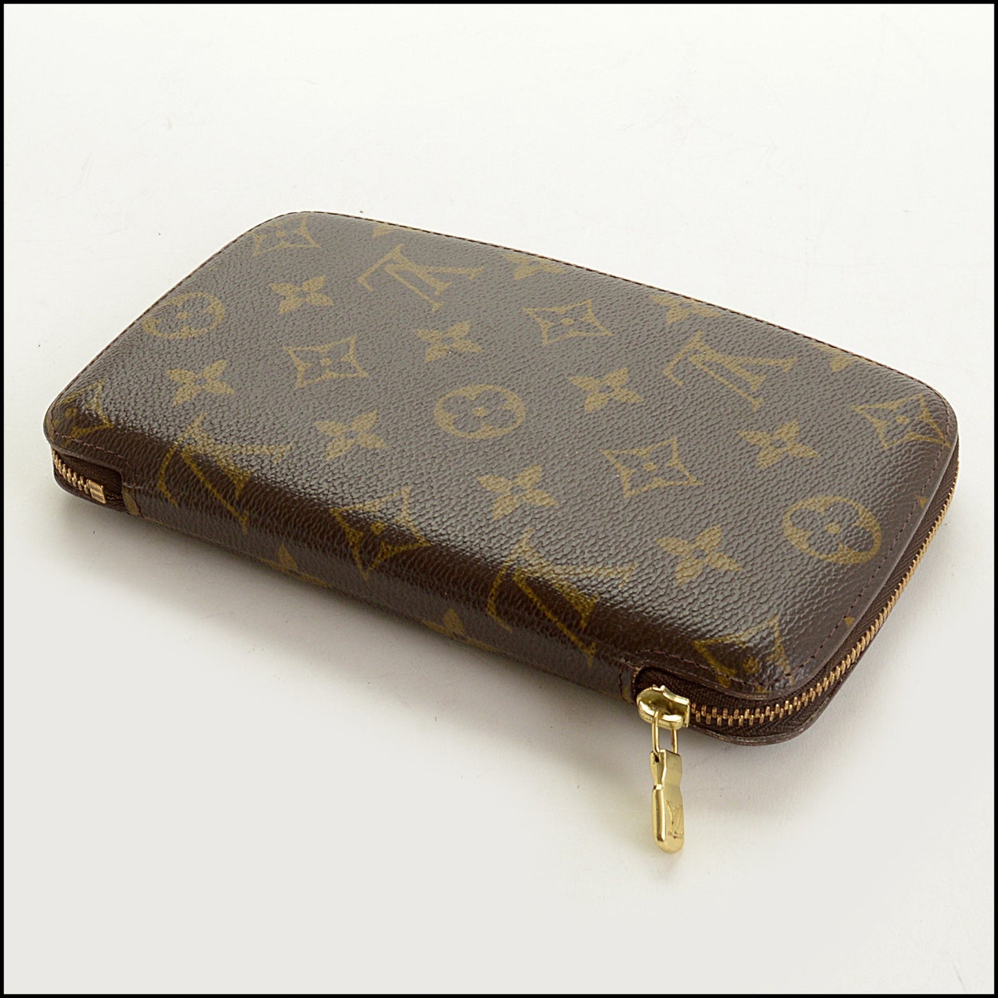 RDC15357 LOUIS VUITTON Brown LV Monogram Geode Zip Around Wallet with Pen