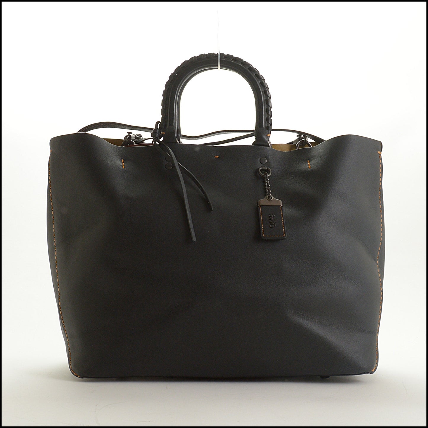 RDC15404 COACH Black Glovetanned Leather Rogue Bag 35