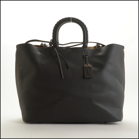 RDC15404 COACH Black Glovetanned Leather Rogue Bag 35
