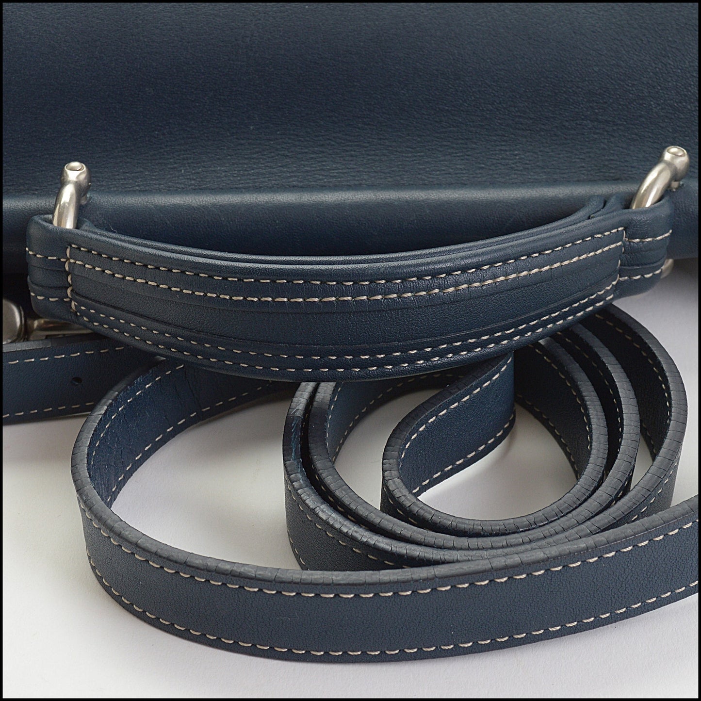 RDC14487 Coach Navy Leather Willis Top Handle Bag