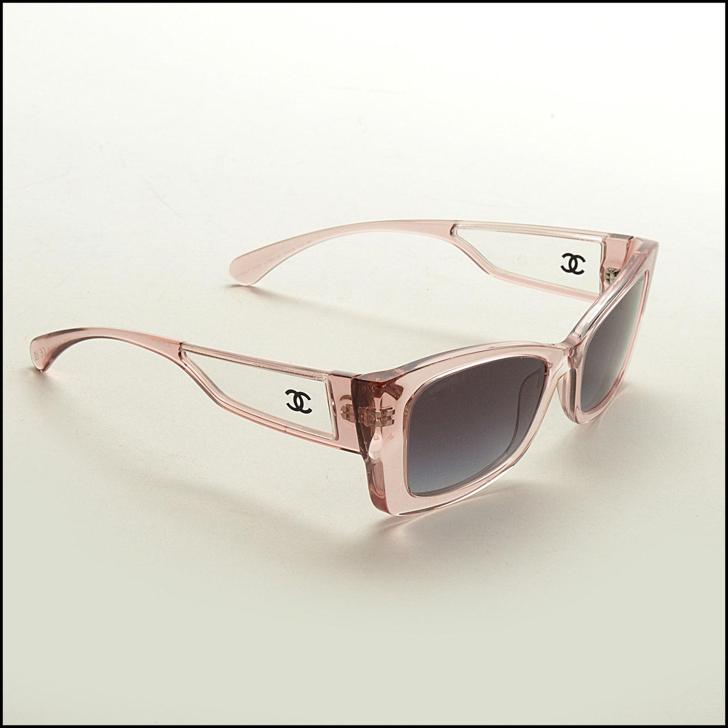 RDC14984 CHANEL Transluscent Pink Acetate Butterfly Sunglasses