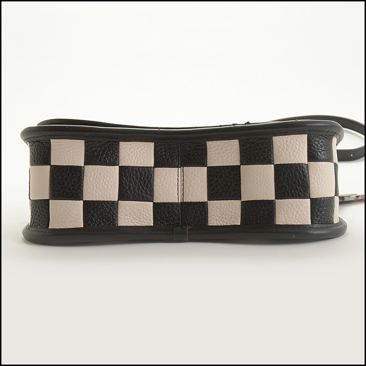 RDC15399 COACHTOPIA Black and White Checkerboard Wavy Dinky Bag