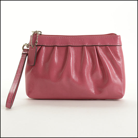 RDC15513 COACH Pink Patent Leather Coin Purse Wristlet