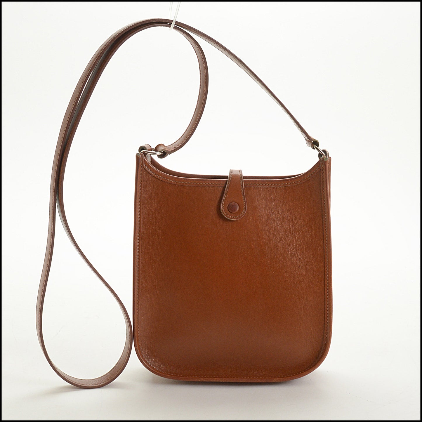 RDC15105 HERMES '02 Fauve Barenia Leather Evelyne Mini Crossbody