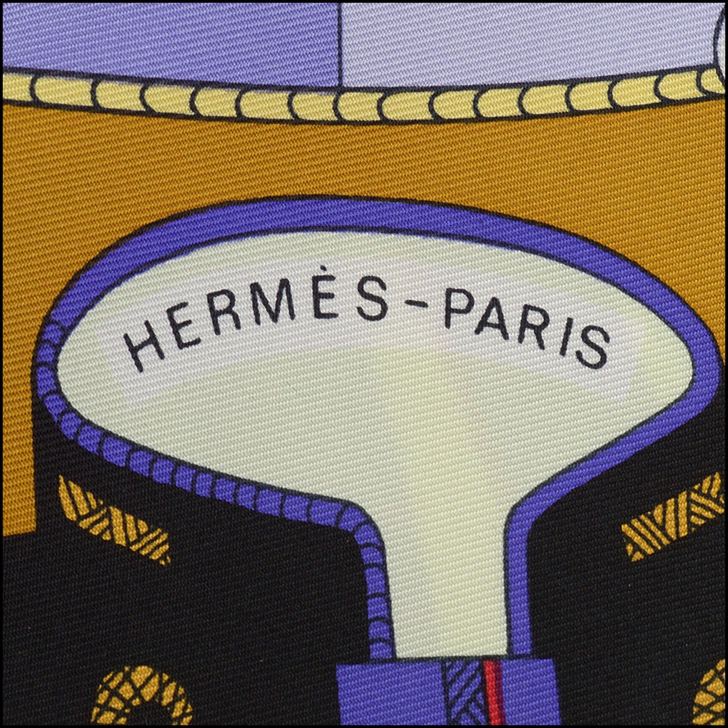 RDC14864 HERMES Vintage Circus Theme Silk Scarf