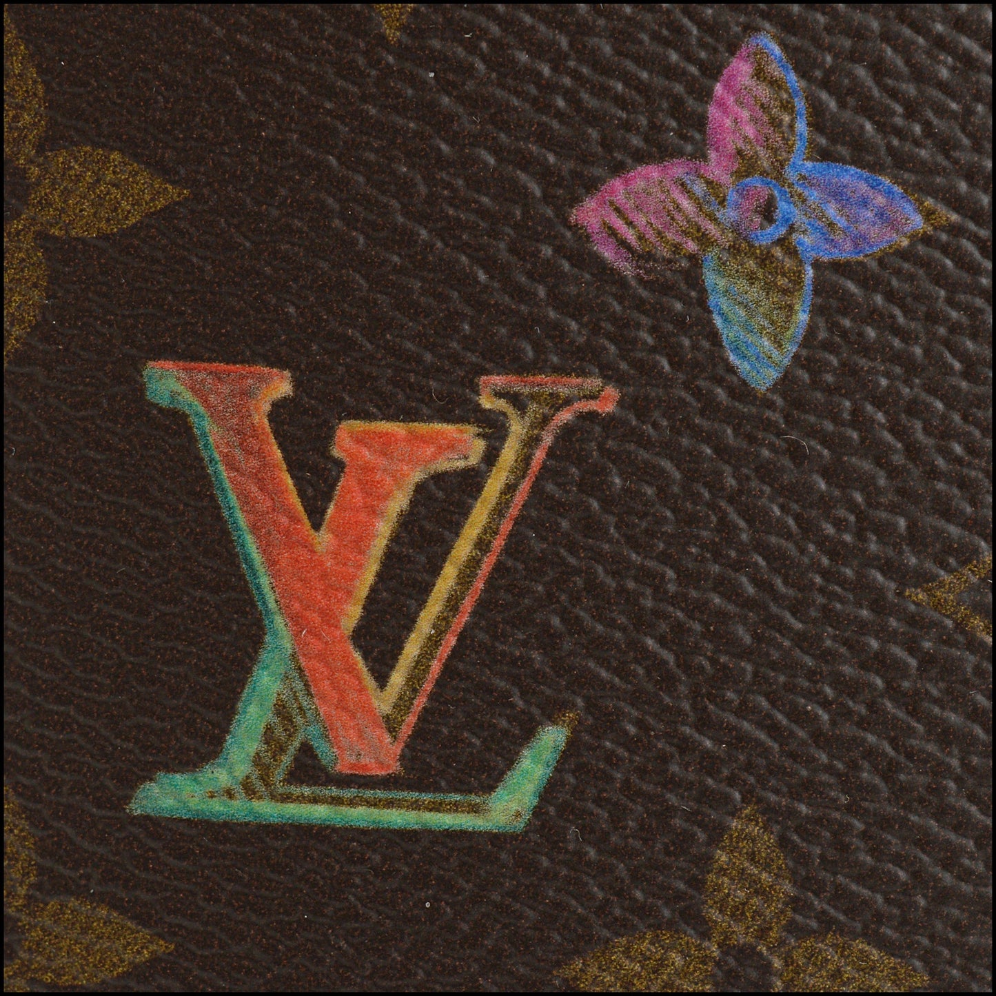 RDC15354 LOUIS VUITTON Brown Monogram Clemence Watercolor Notebook MM