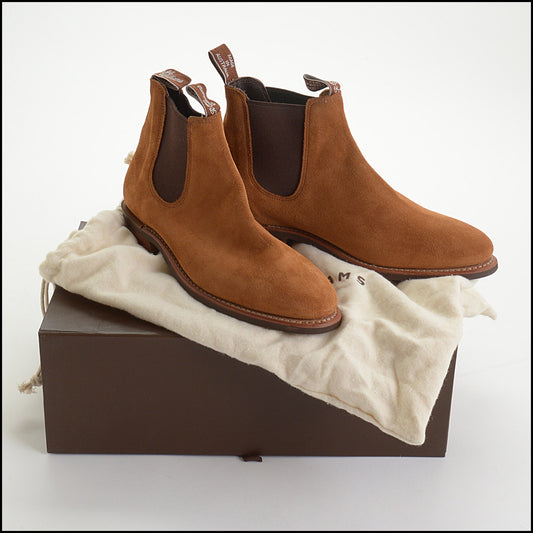 RDC14467 R.M. Williams Havana Brown Comfort Adelaide Suede Boots Size 8.5D