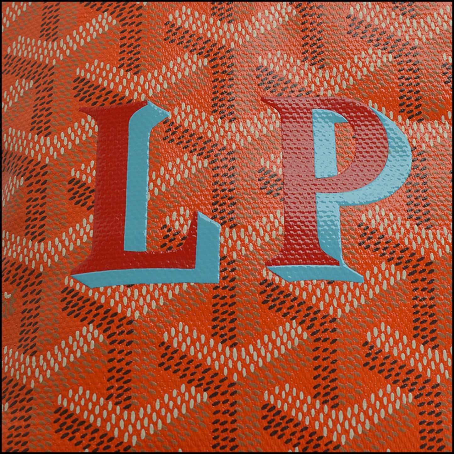RDC15476 GOYARD 2025 Orange Goyardine Canvas LP Marquage Saint Louis PM Tote Bag