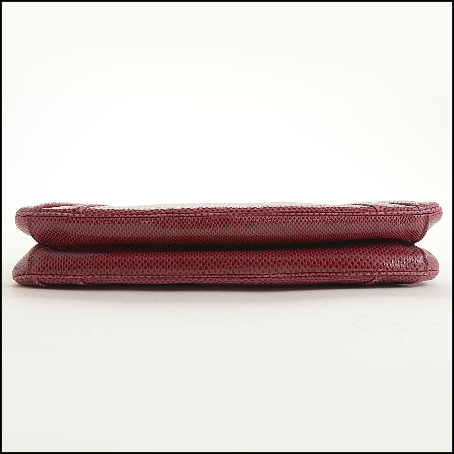 RDC15586 JUDITH LEIBER Berry Red Karung Onyx Evening Bag
