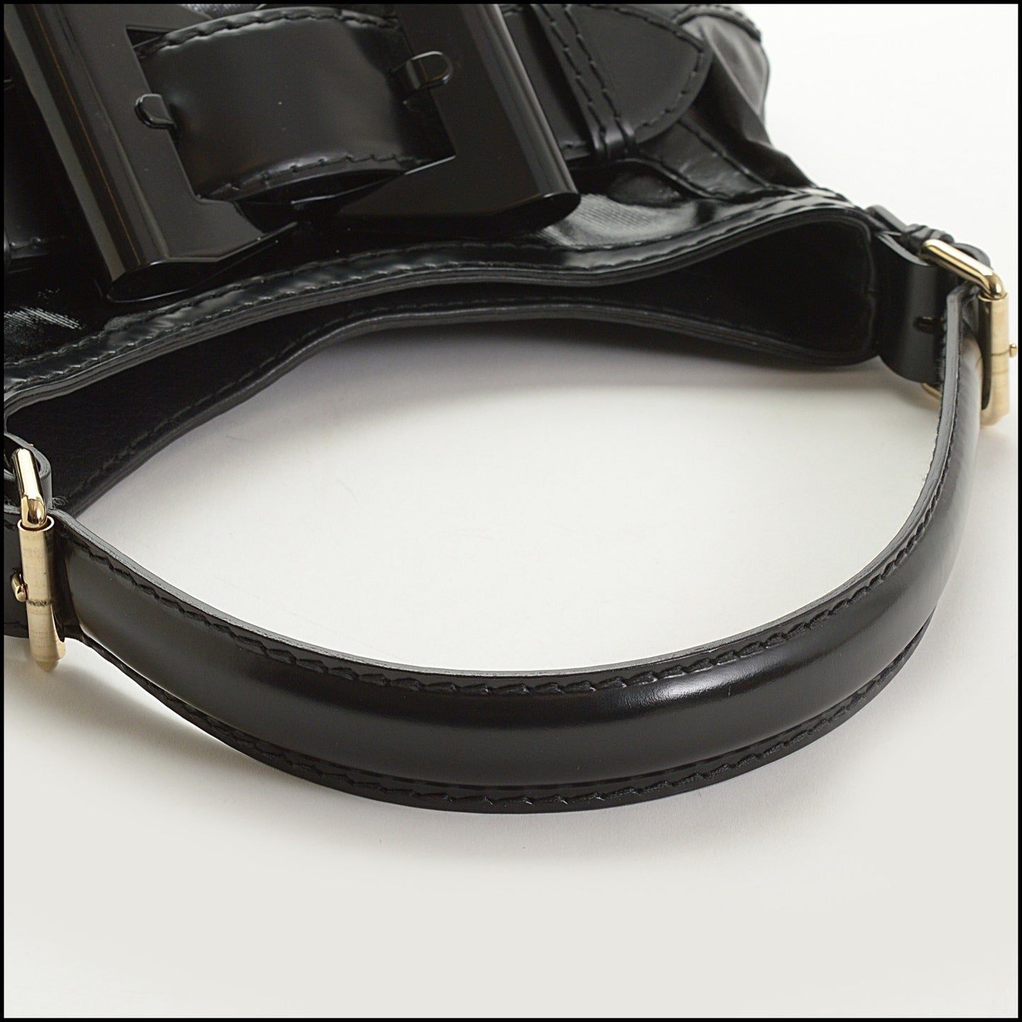 RDC15061 GUCCI Black Dialux Bow Detail Queen Hobo Bag