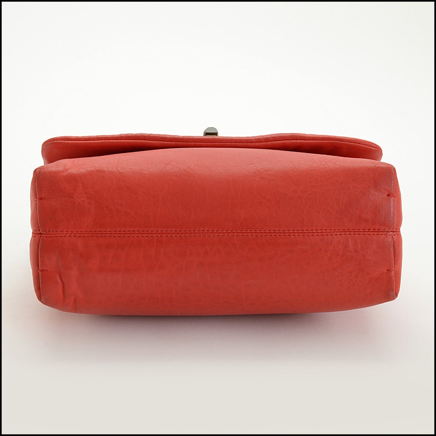 RDC14817 LANVIN Poppy Red Leather Medium Happy Handbag