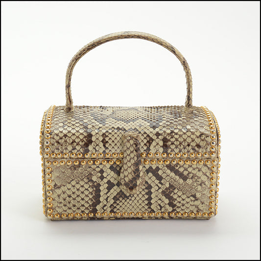RDC14440 Judith Leiber Python Evening Box Bag
