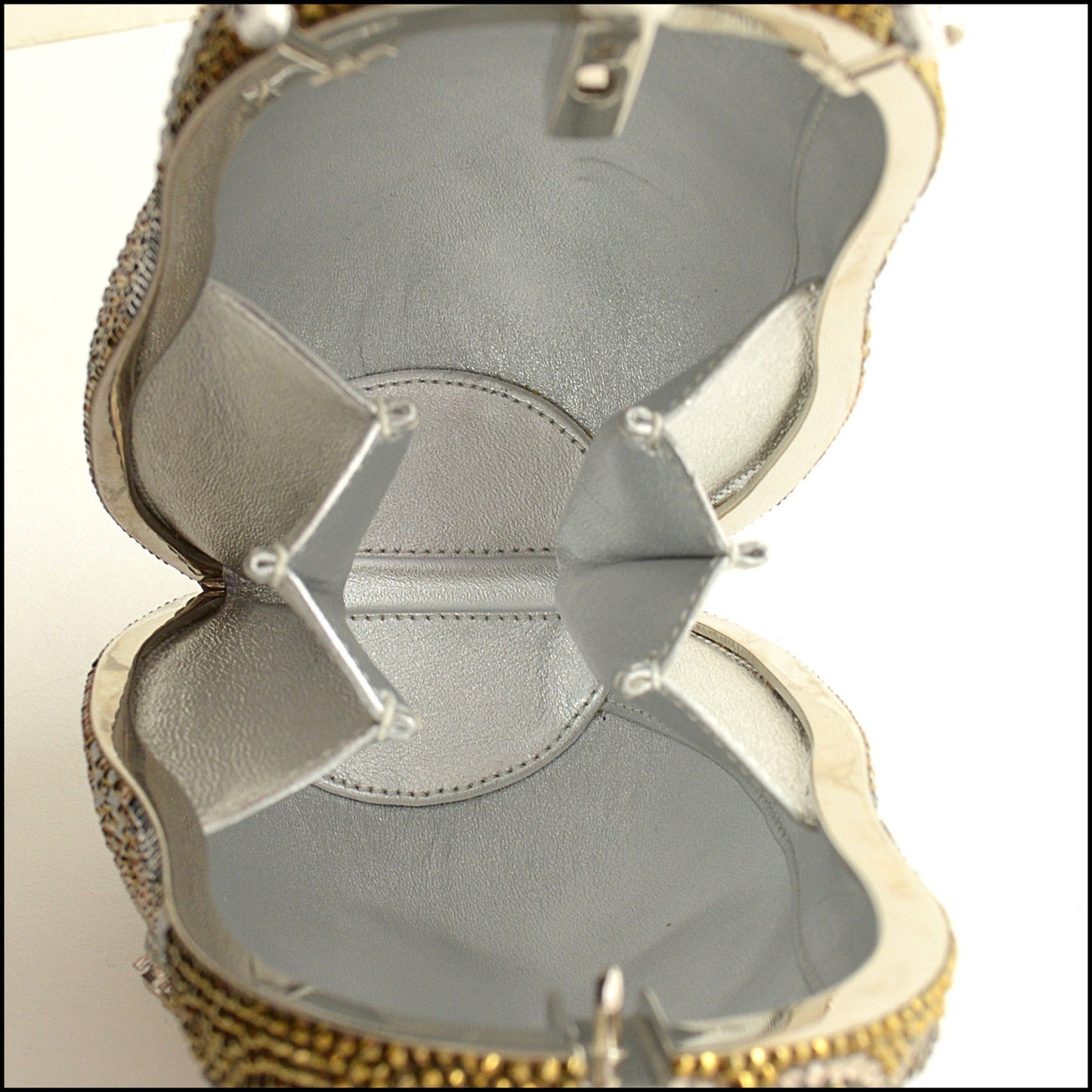 RDC15243 JUDITH LEIBER Brown Matroyska Russian Doll Minaudiere