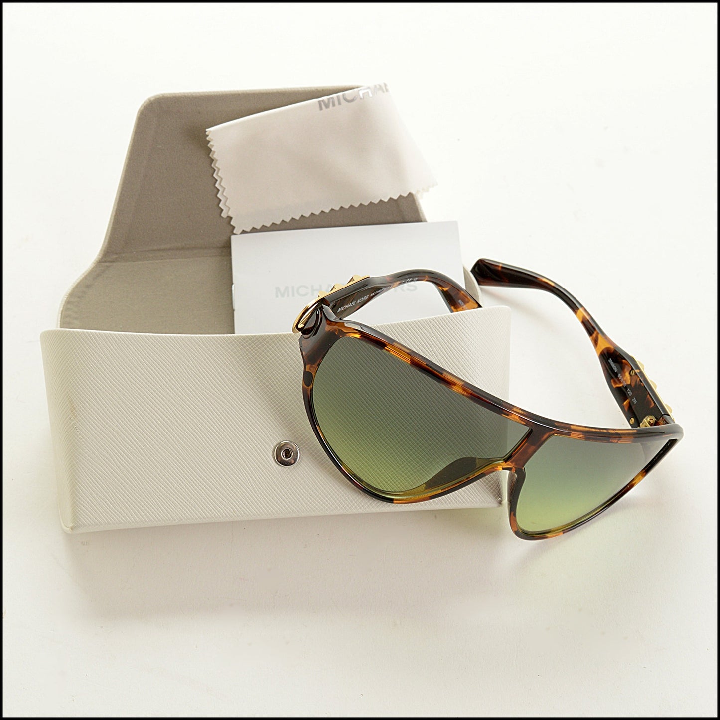 RDC15600 MICHAEL KORS Tortoiseshell Empire Shield Sunglasses