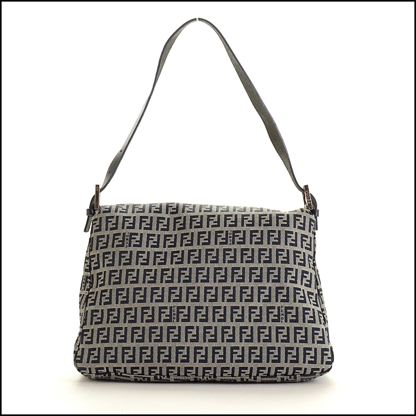 RDC15509 FENDI Vintage Navy Zucchino Vitello Mama Bag
