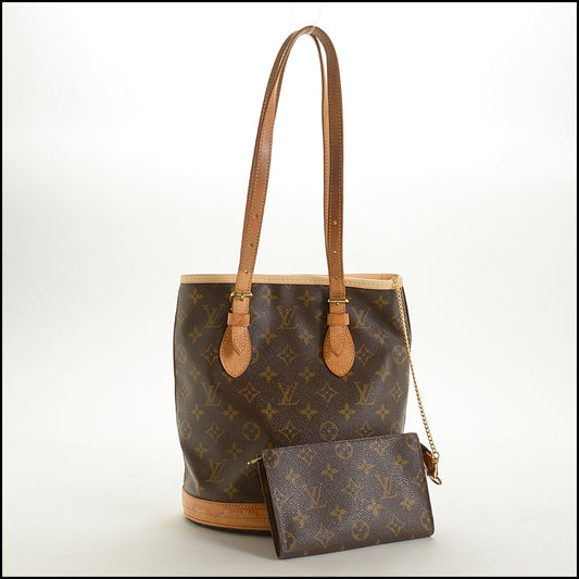 RDC15144 LOUIS VUITTON Brown Vintage Monogram Bucket