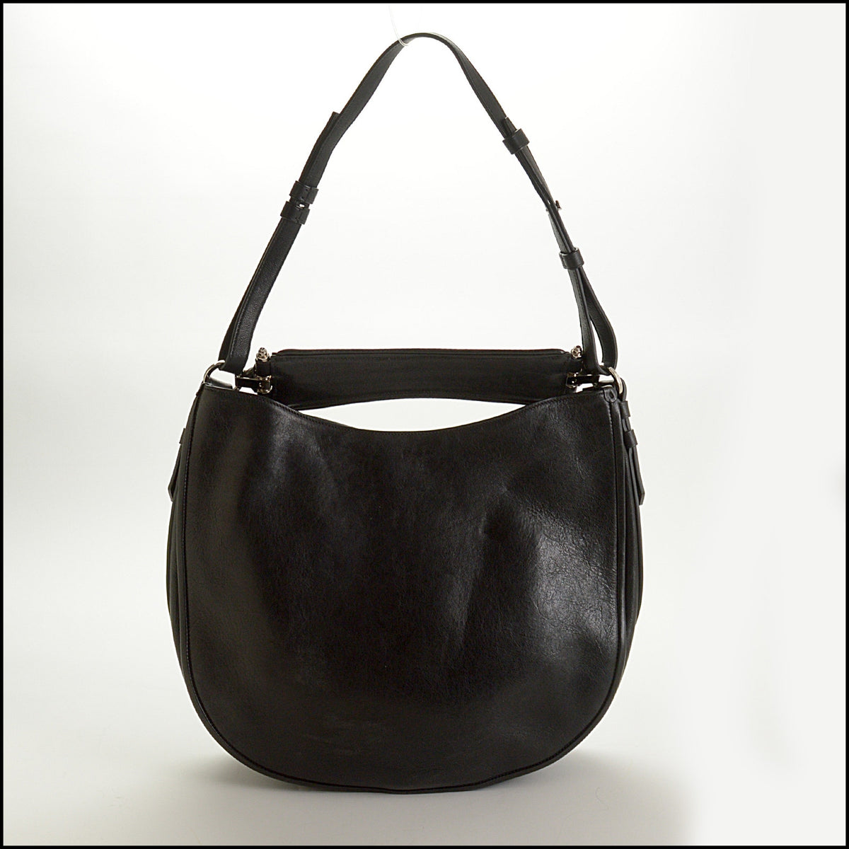RDC15650 GIVENCHY Black Leather Obsedia Hobo Bag