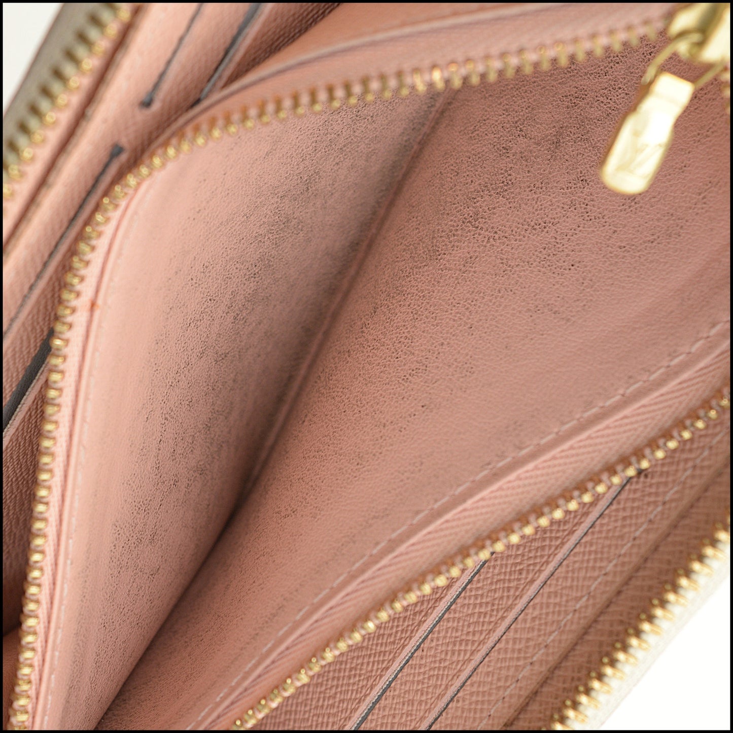 RDC15002 LOUIS VUITTON Damier Azur Rose Tahitienne Clemence Wallet