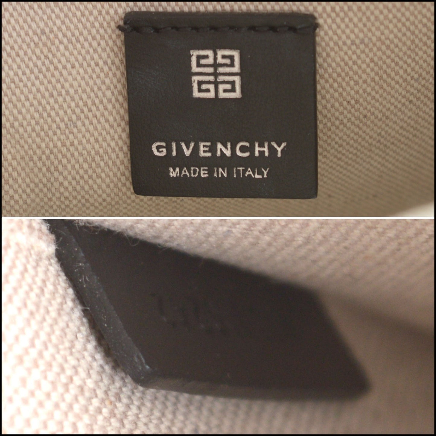RDC14613 GIVENCHY Beige/Black Canvas/Leather Mini G Shopping Tote