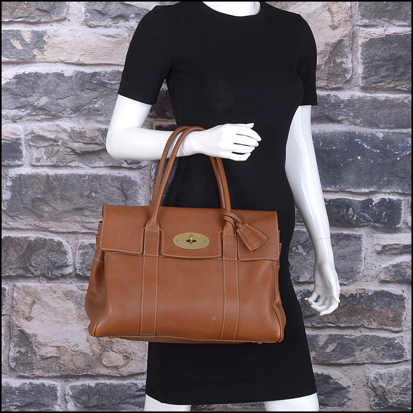 RDC15071 MULBERRY Oak Brown Leather Bayswater Bag
